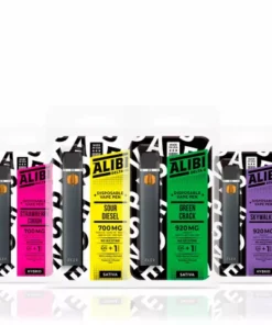 Alibi Vape Pens Delta-8 THC and Delta-10 THC Variety 4 Pack Bundle