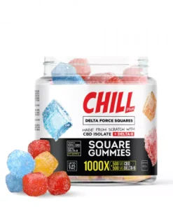 Chill Plus Delta Force Squares Gummies - 1000X