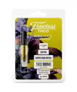 Alternative view of Flawless THC-O Vape Cartridge - Super Sour Diesel - 900MG