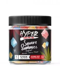 Alternative view of Hyper Delta-10 Square Gummies - Tropical - 1250X