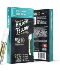 Alternative view of Mellow Fellow Delta-10 THC Vape Cartridge - Sour Diesel (Sativa) - 950MG