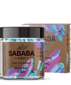Alternative view of Sababa CBD Isolate Gummies - Blue Raspberry Bricks - 1250MG