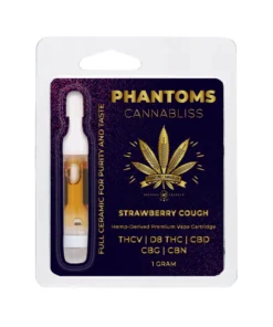 Phantoms Cannabliss – THCV / DELTA 8 / CBD / CBG / CBN Vape Cartridge 1 GRAM – STRAWBERRY COUGH
