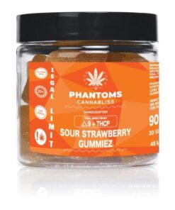 Alternative view of PHANTOMS CANNABLISS – DELTA 9 + THCP – SOUR STRAWBERRY (20 PCS.) 900 MG